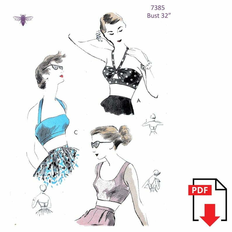 Vintage 1950's Sewing Pattern:  Set of Rockabilly Cropped image 0