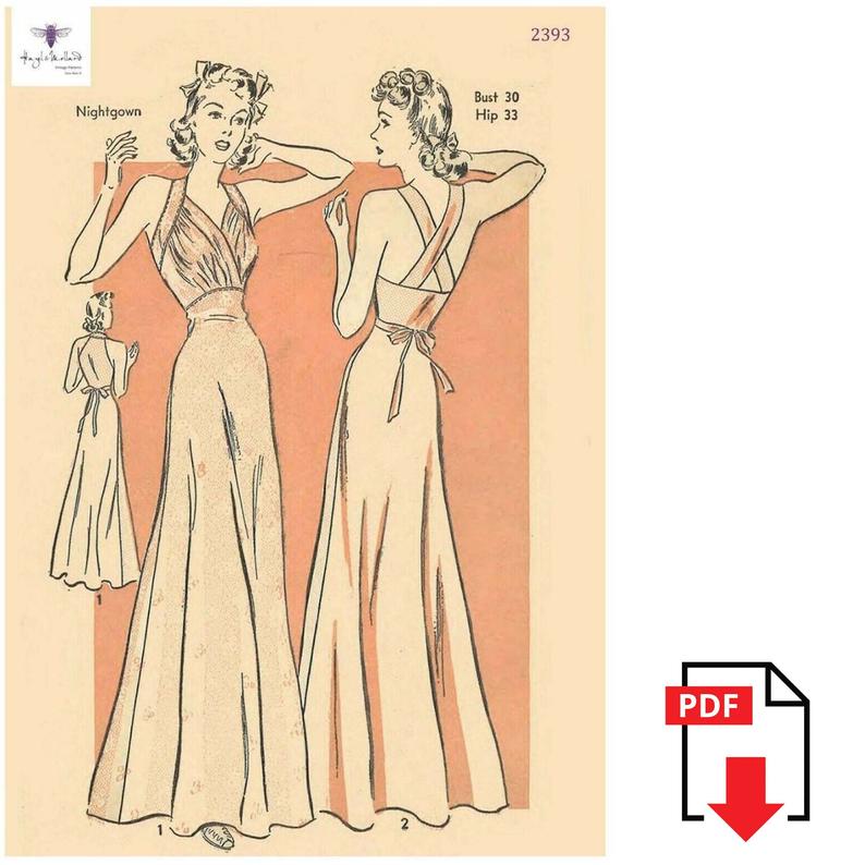 Vintage Reproduction 1930's Sewing Pattern: Elegant Night image 0