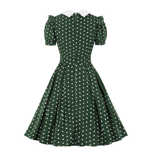 1950s Dresses Retro Polka Dot A Line Swing Dress