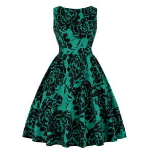 Swing Dresses Retro Pattern Sleeveless Dress