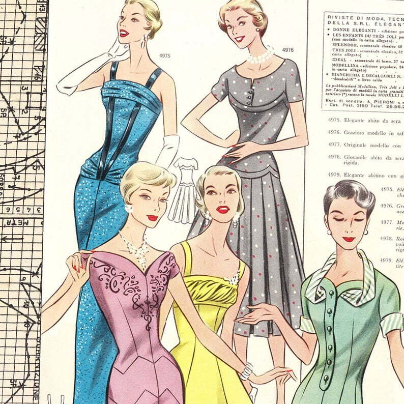 PDFs of vintage 50s pattern drafting system  instant download image 0