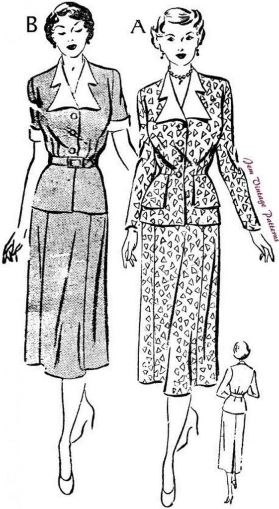 1940s/1950s two-way skirt suit  vintage sewing pattern  40s image 0