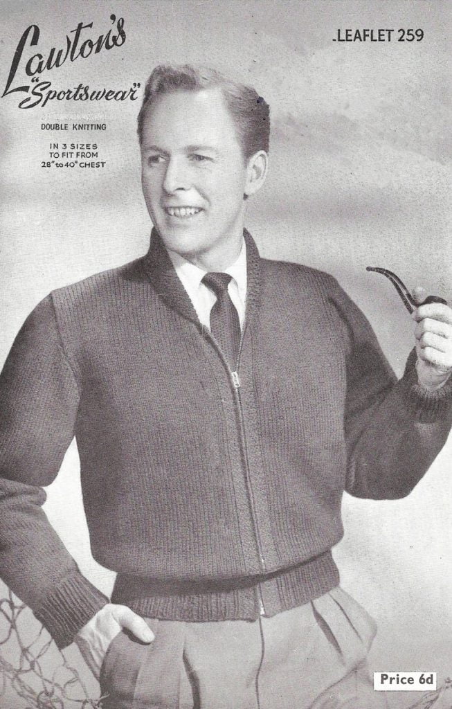 1940's Vintage Knitting Pattern for Man's image 0