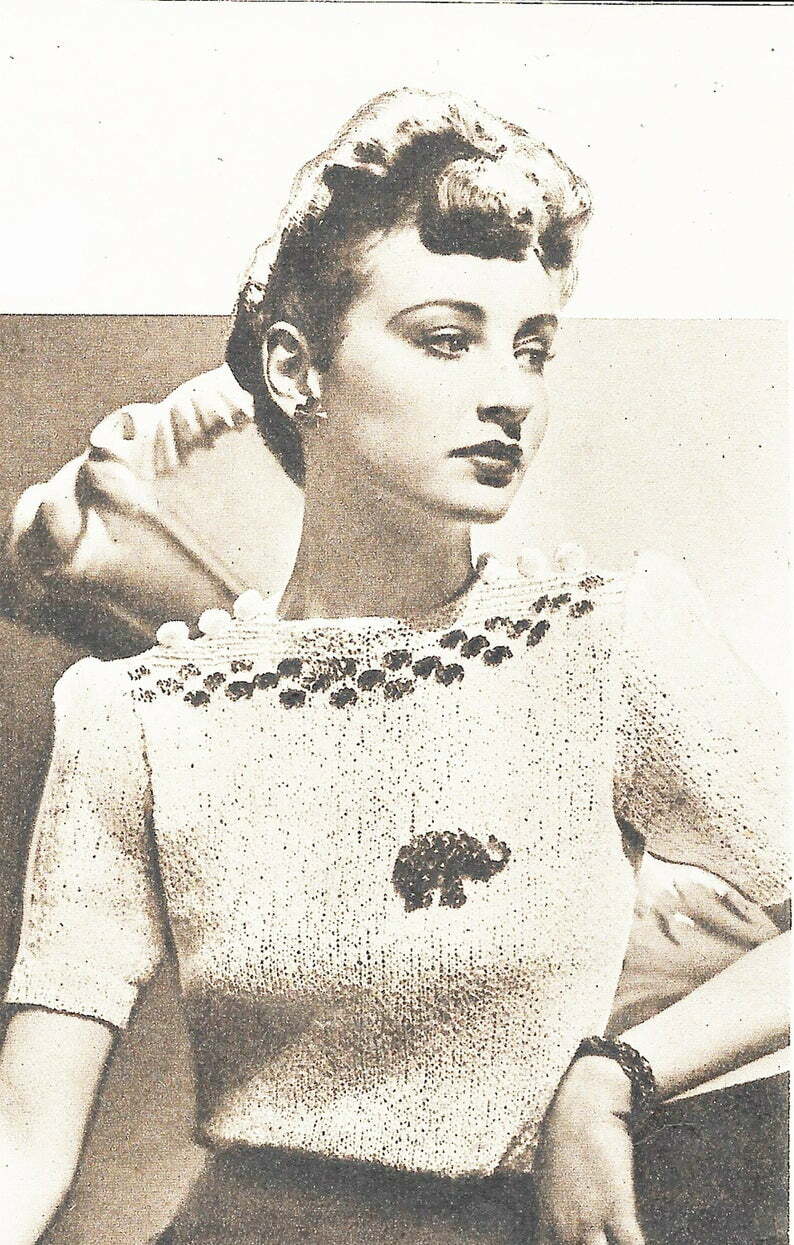 1940s Family Chat Knitting Book Pictures Photos Patterns Vintage Retro