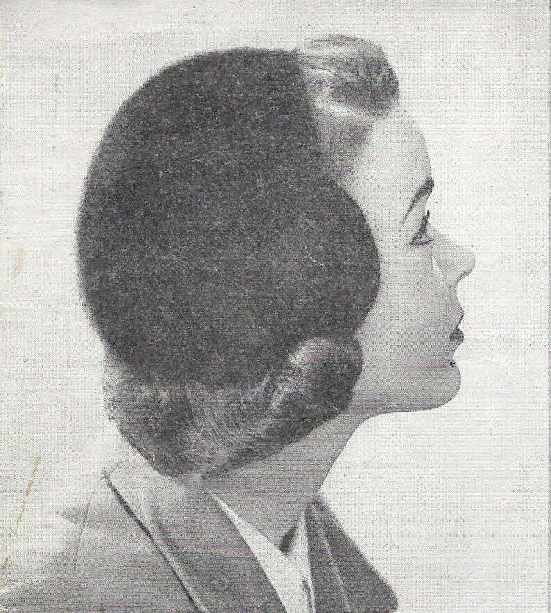 1940s vintage knitting pattern PDF for two ladies' hats image 0