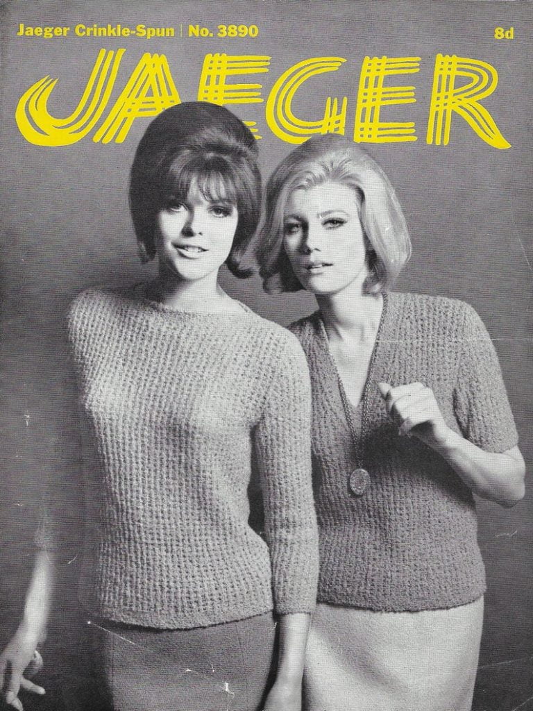 Jaeger 1960s vintage knitting pattern for two ladies' tops image 0