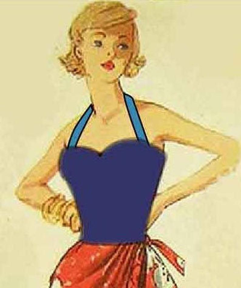 1950's style Bustier top with or without halter neck strap image 0