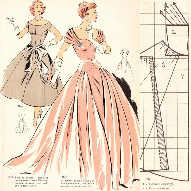 NEW PDFs of vintage pattern drafting system  Winter 1956  image 0