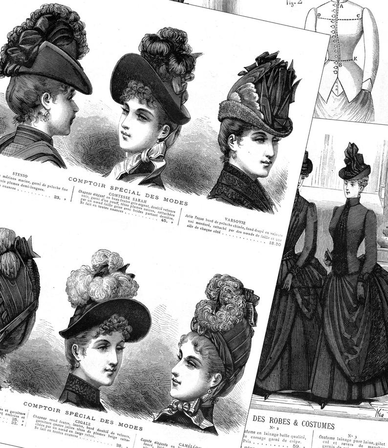 Victorian fashion and accessories PDFs  1887 Winter Parisian image 0