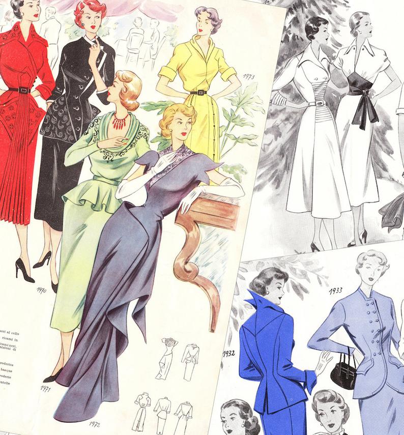 PDFs of vintage 50s pattern drafting system  for sewing 102 image 0