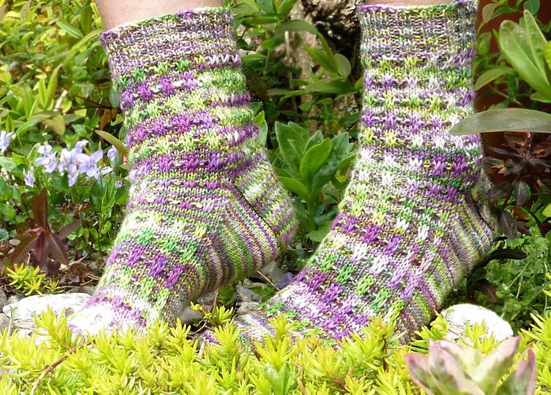 JABBERSOCKY  sock knitting pattern  toe-up and perfect for image 0
