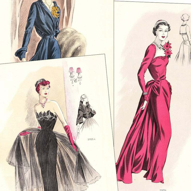 PDF of 50s sewing pattern catalog  Creations de Haute image 0