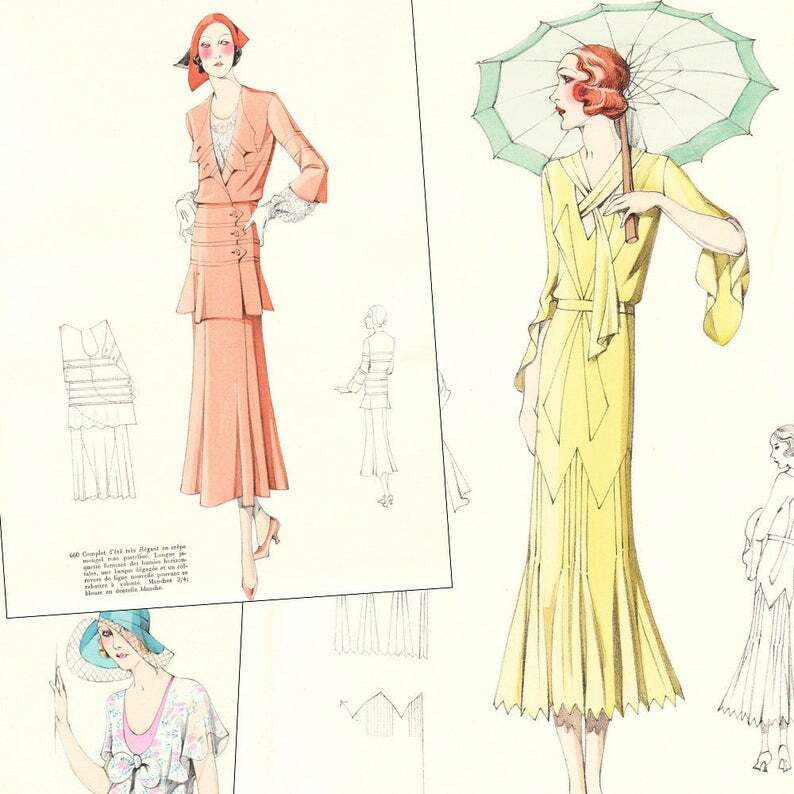 PDF of 30s haute couture sewing pattern catalog  image 0