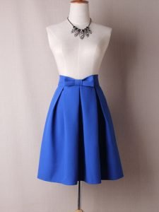 A-Line Pleated Vintage Skirts for Women Solid Color Bowknot Swing Skirt
