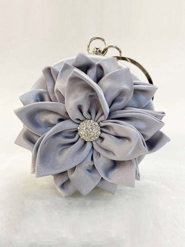 Flower Clutch Purse Design in Fashion Round Clutches Dress Favor Party Bag