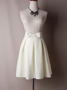 A-Line Pleated Vintage Skirts for Women Solid Color Bowknot Swing Skirt