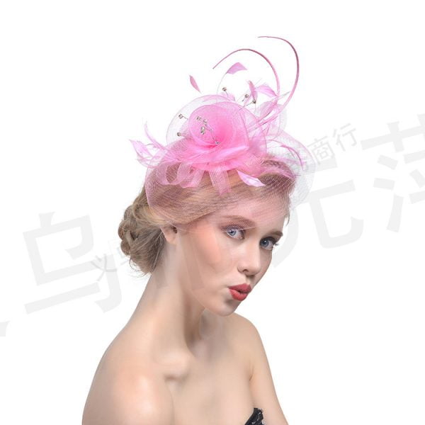 Women Hats Jockey Club Banquets Bridal Mesh Party Prom Feathers Headdress