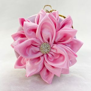 Flower Clutch Purse Design in Fashion Round Clutches Dress Favor Party Bag