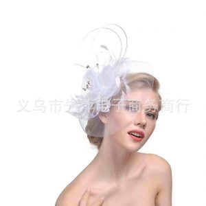 Women Hats Jockey Club Banquets Bridal Mesh Party Prom Feathers Headdress