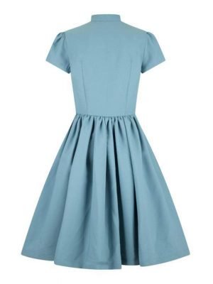 light blue 50s dress