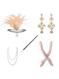 1920s Flapper Girl The Great Gatsby Five Piece Set