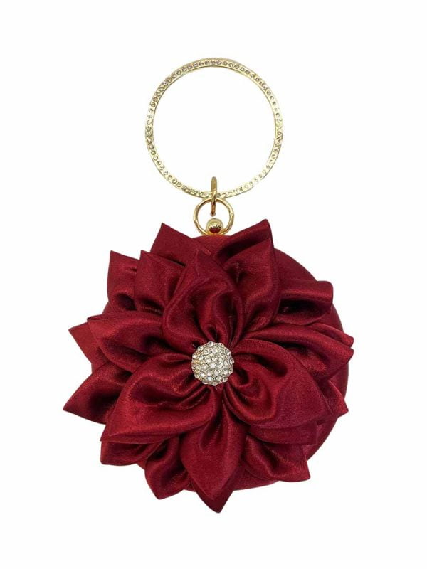 Flower Clutch Purse Design in Fashion Round Clutches Dress Favor Party Bag