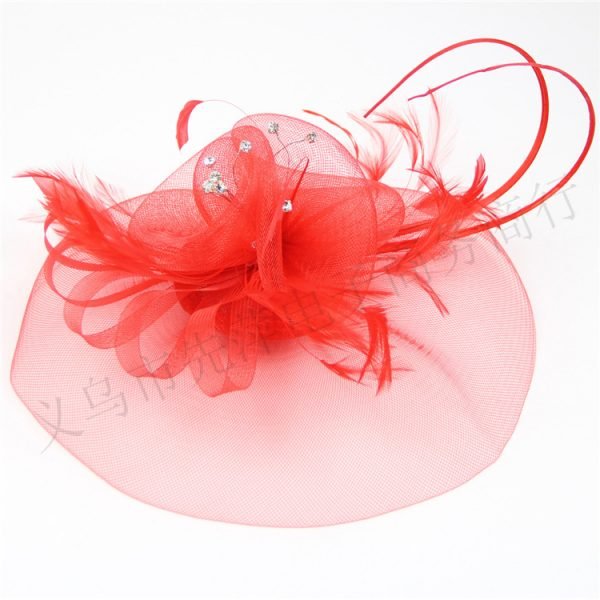 Women Hats Jockey Club Banquets Bridal Mesh Party Prom Feathers Headdress