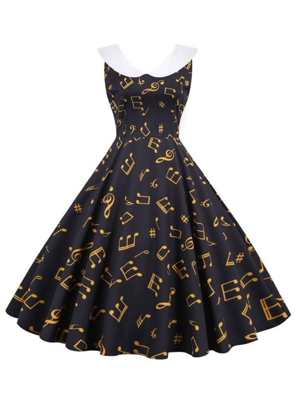50s-Dresses-Sleevelss-Floral-Peter-Pan-Collar-Plus-Size-Ballroom-Midi-Dresses 50s Dresses Sleevelss Floral Peter Pan Collar Plus Size Ballroom Midi Dresses