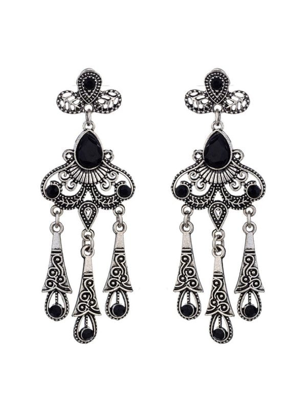 1920S Vintage Jewelry Black 7-piece Set