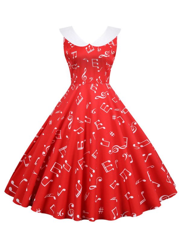 50s-Dresses-Sleevelss-Floral-Peter-Pan-Collar-Plus-Size-Ballroom-Midi-Dresses 50s Dresses Sleevelss Floral Peter Pan Collar Plus Size Ballroom Midi Dresses