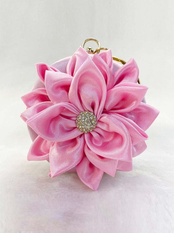 Flower Clutch Purse Design in Fashion Round Clutches Dress Favor Party Bag