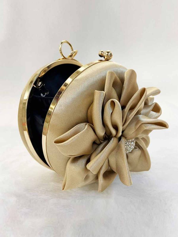 Flower Clutch Purse Design in Fashion Round Clutches Dress Favor Party Bag