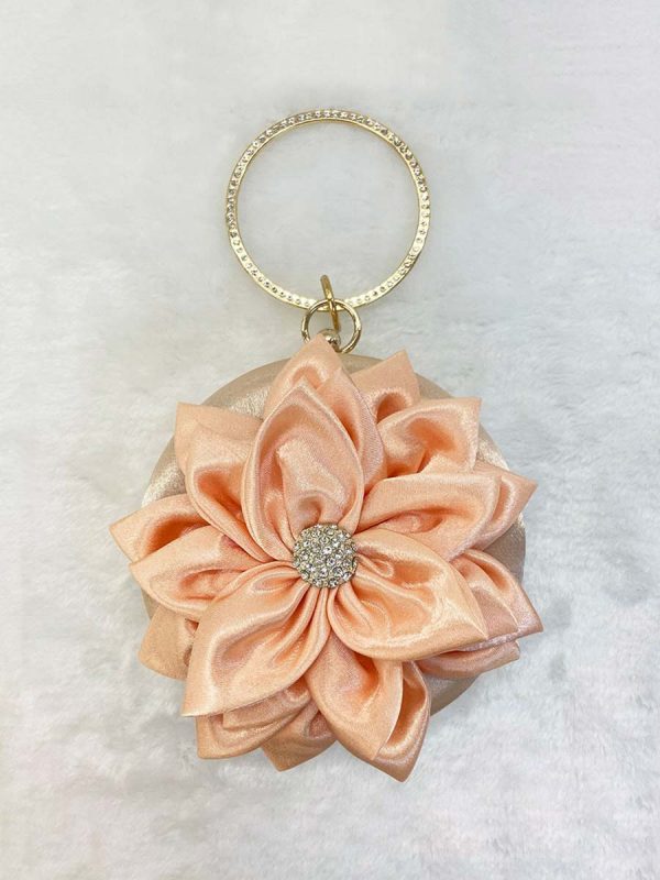 Flower Clutch Purse Design in Fashion Round Clutches Dress Favor Party Bag