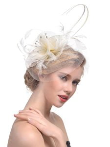 Women Hats Jockey Club Banquets Bridal Mesh Party Prom Feathers Headdress