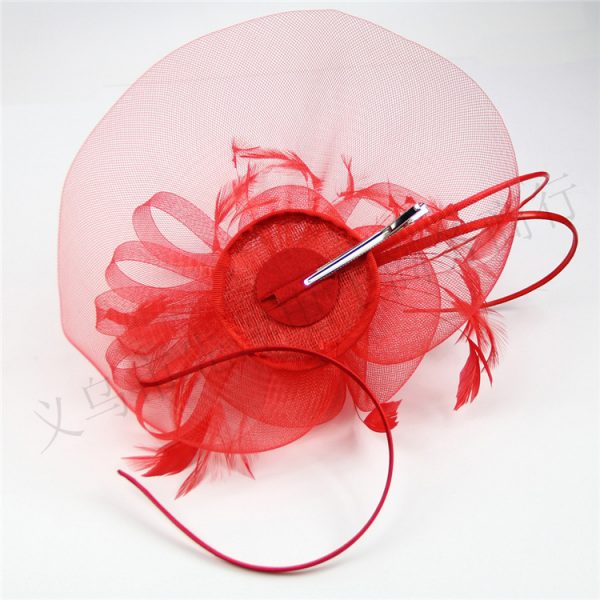 Women Hats Jockey Club Banquets Bridal Mesh Party Prom Feathers Headdress