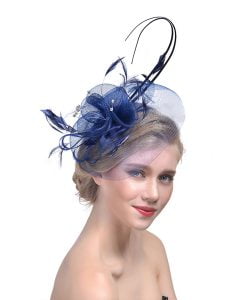 Women Hats Jockey Club Banquets Bridal Mesh Party Prom Feathers Headdress