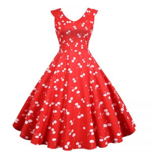 1950s Style Dresses Flowered Peter Pan Collar Large Swing Dancing Midi Dresses