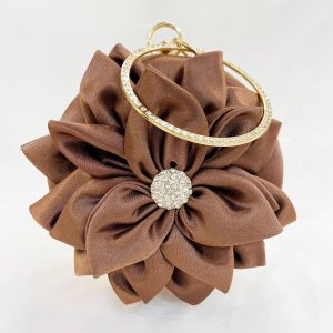 Flower Clutch Purse Design in Fashion Round Clutches Dress Favor Party Bag