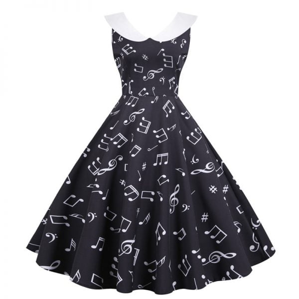 50s-Dresses-Sleevelss-Floral-Peter-Pan-Collar-Plus-Size-Ballroom-Midi-Dresses 50s Dresses Sleevelss Floral Peter Pan Collar Plus Size Ballroom Midi Dresses