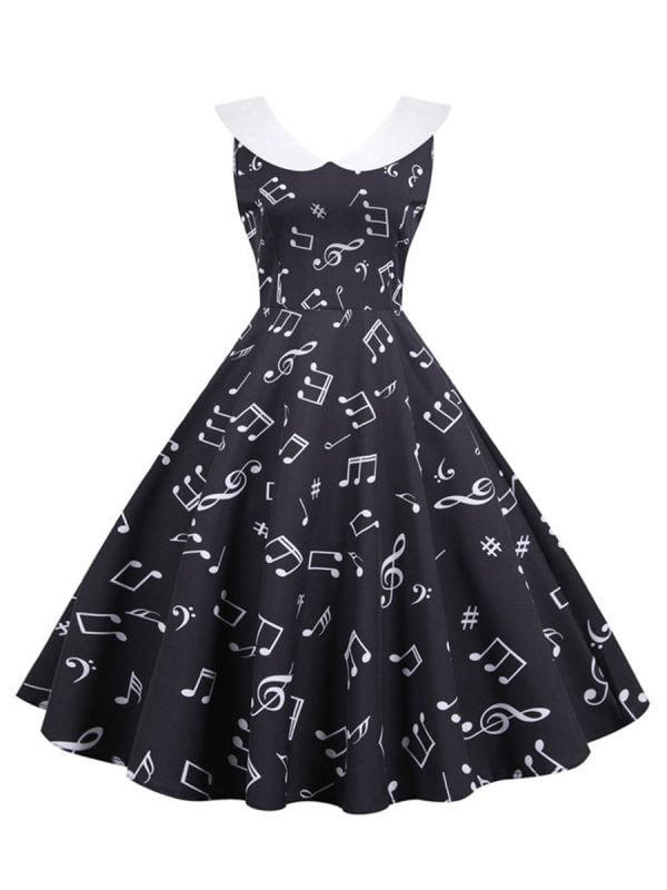 50s-Dresses-Sleevelss-Floral-Peter-Pan-Collar-Plus-Size-Ballroom-Midi-Dresses 50s Dresses Sleevelss Floral Peter Pan Collar Plus Size Ballroom Midi Dresses