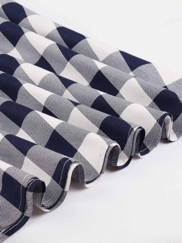 1950s Plaid Dresses Patchwork Swing Dress