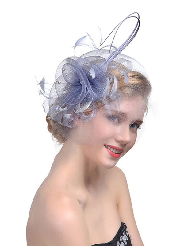 Women Hats Jockey Club Banquets Bridal Mesh Party Prom Feathers Headdress