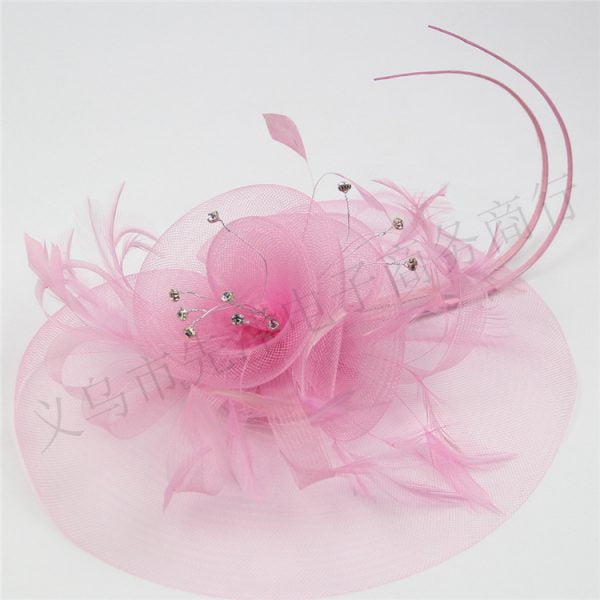 Women Hats Jockey Club Banquets Bridal Mesh Party Prom Feathers Headdress