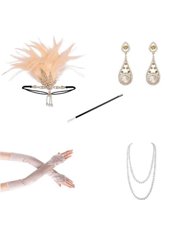 1920s-Flapper-Girl-The-Great-Gatsby-Five-Piece-Set 1920s Flapper Girl The Great Gatsby Five Piece Set