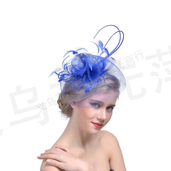 Women Hats Jockey Club Banquets Bridal Mesh Party Prom Feathers Headdress