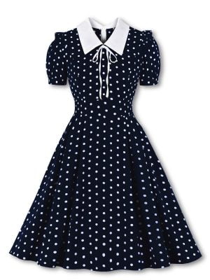 collared swing dress