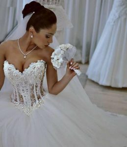 Sweetheart Neckline Princess Wedding Dress 