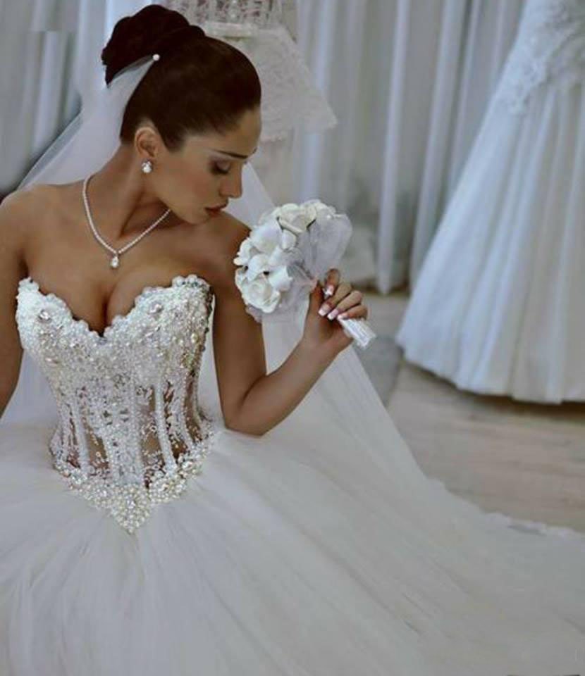 Sweetheart Neckline Princess Wedding Dress