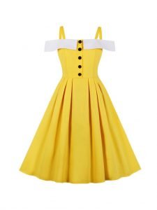 Spaghetti-strap-dress Vintage Spaghetti Strap Swing Dress