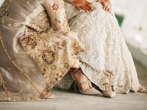 Fashionable Metallic Wedding Boots